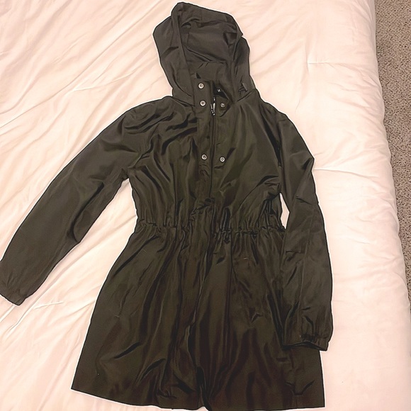 a new day Jackets & Blazers - black rain jacket size small